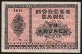 2 kroner, 1943