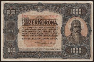 1000 korona, 1920