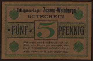 Zossen-Weinberge, 5 Pfennig, 191?