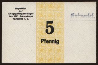 Karlsruhe, 5 Pfennig, 191?
