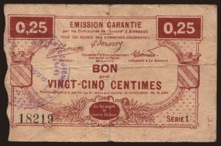 Avesnes, 25 centimes, 191?