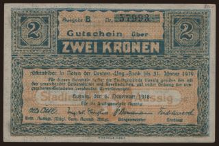 Aussig, 10 Kronen, 1918