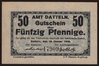 Datteln, 50 Pfennig, 1918