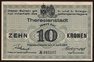 Theresienstadt, 10 Kronen, 1917