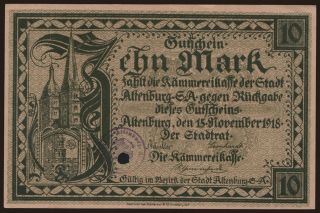 Altenburg/ Stadt, 10 Mark, 1918