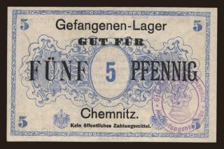 Chemnitz, 5 Pfennig, 191?, Sechseckflechtwerk