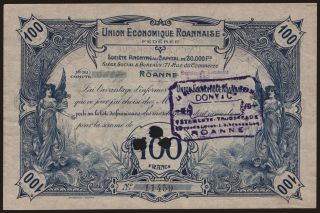 Roanne, 100 francs, 1923