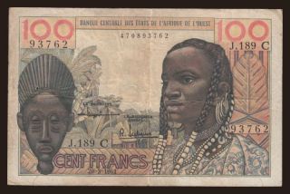 100 francs, 1961, litho