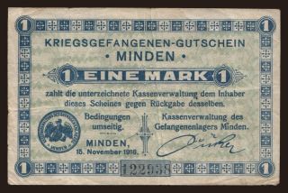 Minden, 1 Mark, 1917