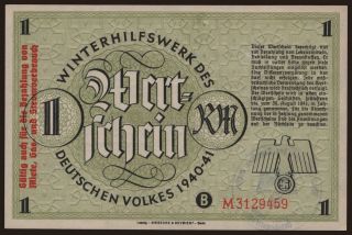 Winterhilfswerk, 1 Reichsmark, 1940