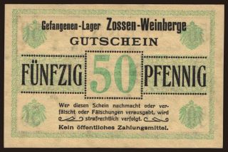 Zossen-Weinberge, 50 Pfennig, 191?