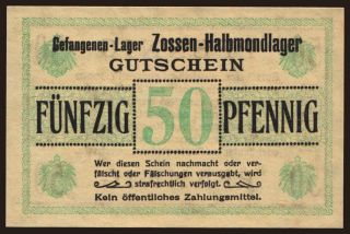 Zossen-Halbmondlager, 50 Pfennig, 191?