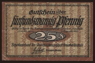 Dresden-Neustadt, 25 Pfennig, 1919