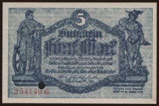 Chemnitz/ Finanzvereinigung Chemnitzer Industrieller, 5 Mark, 1918