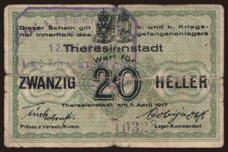 Theresienstadt, 20 Heller, 1917