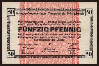 Königsbrück, 50 Pfennig, 1915