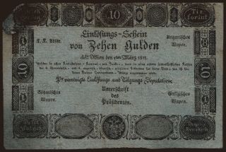 10 / 100 Gulden, 1811, Formular