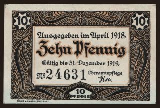 Vaihingen, 10 Pfennig, 1918