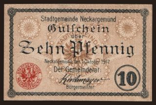 Neckargemünd, 10 Pfennig, 1917