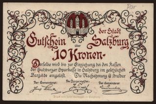 Salzburg, 10 Kronen, 1920