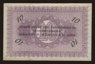 Budapest/ Rigler József, 10 korona, 1919