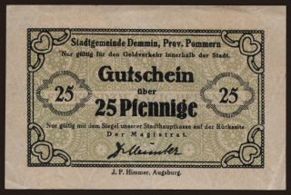 Demmin, 25 Pfennig, 1921