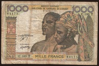 Togo, 1000 francs, 1978
