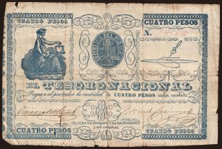 4 pesos, 1861