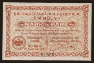 Minden, 5 Mark, 1917
