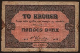 2 kroner, 1922