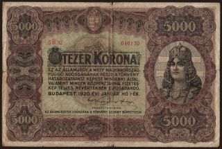 5000 korona, 1920