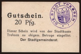 Trebsen, 20 Pfennig, 1914