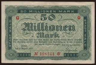 Wald/ Stadt, 50.000.000 Mark, 1923
