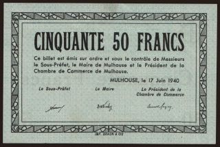 Mulhouse, 50 francs, 1940