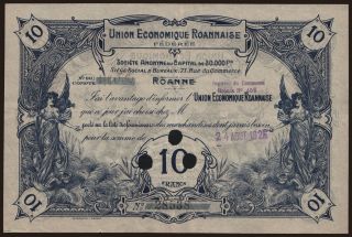 Roanne, 10 francs, 1925