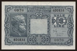 10 lire, 1944