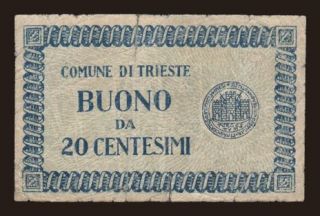 Trieste, 20 centesimi, 1919