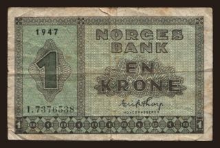 1 kroner, 1949