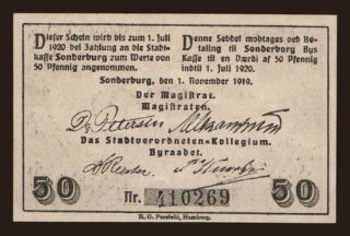 Sonderborg/ Stadt, 50 Pfennig, 1919