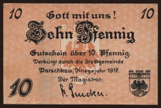 Patschkau (Paczków), 10 Pfennig, 1917