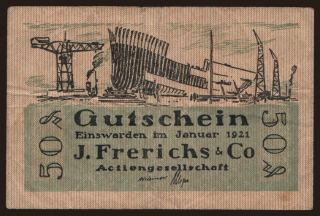 Einswarden/ Frerichswerft, 50 Pfennig, 1921