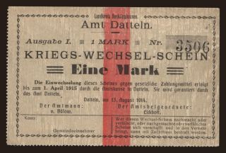 Datteln/ Amt, 1 Mark, 1914