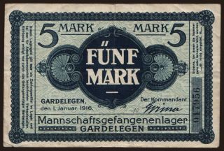 Gardelegen, 5 Mark, 1916