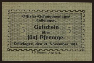 Cellelager, 5 Pfennig, 1917