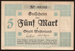Westerland auf Sylt/ 5 Mark, 1918