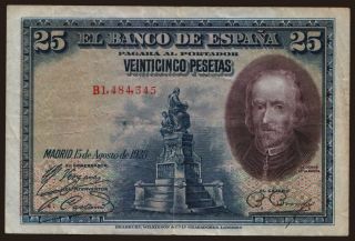 25 pesetas, 1928