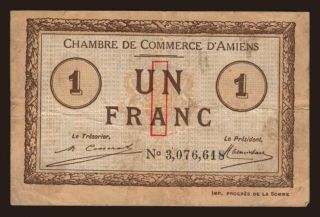 Amiens, 1 franc, 1920