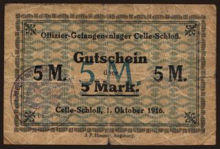 Celle-Schloss, 5 Mark, 1916