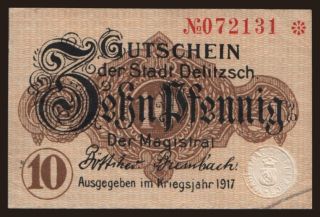 Delitzsch, 10 Pfennig, 1917