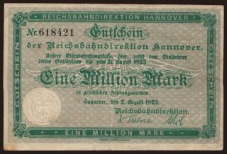 Hannover, 1.000.000 Mark, 1923